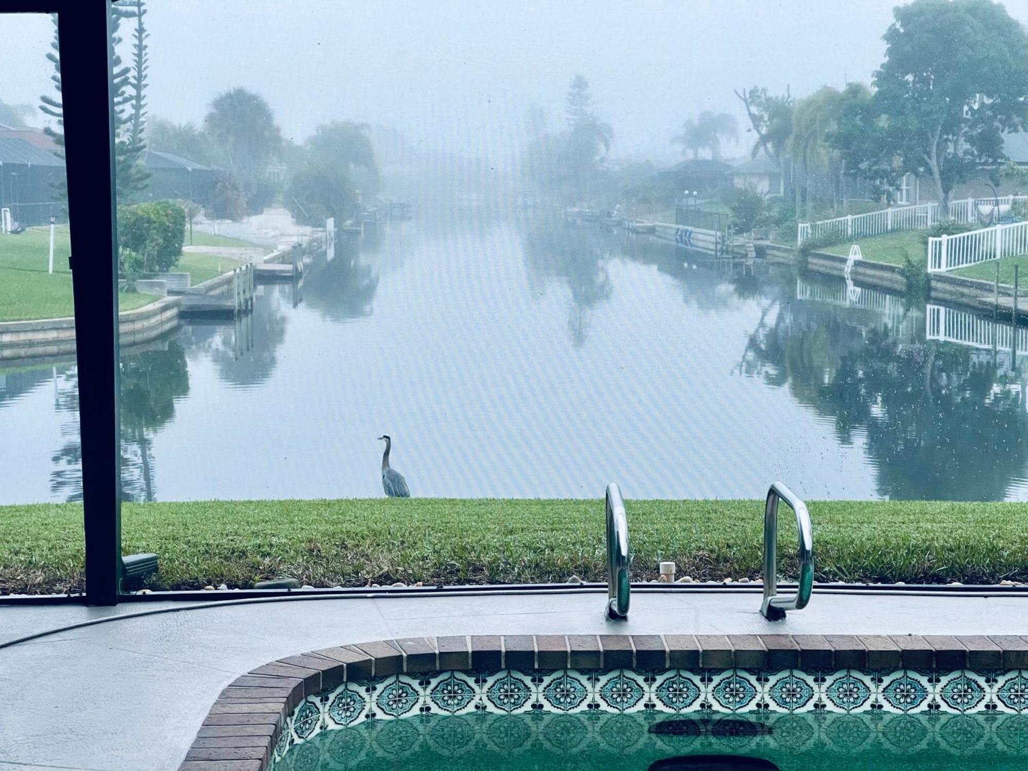 Serenity Waterfront Villa With King Suite, Private Pool, Great Lanai Enclosure And Long Water Views Cape Coral Eksteriør bilde